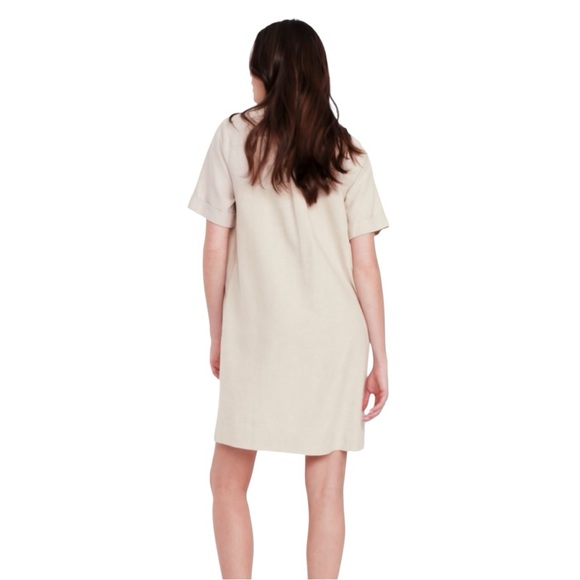 NWT Old Navy Linen Blend Button Front Shirt Dress Neutral Large Tall - Picture 8 of 13